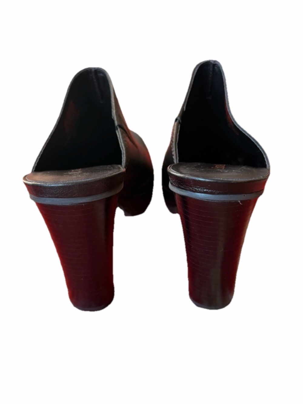 Enzo Angiolini Women's Shoes Sz 9.5  Black Leather Slip-On Mules - Picture 3 of 5